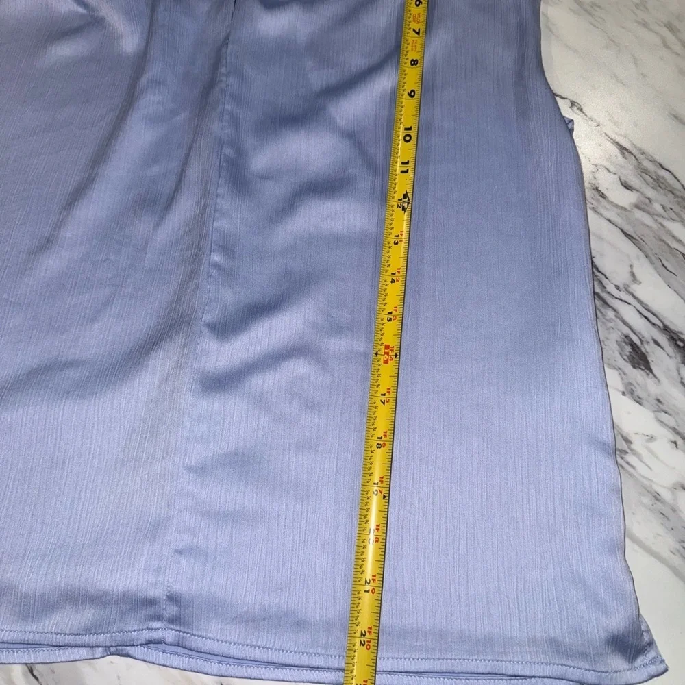 Nine West Light Blue Satin Top - Picture 8 of 10